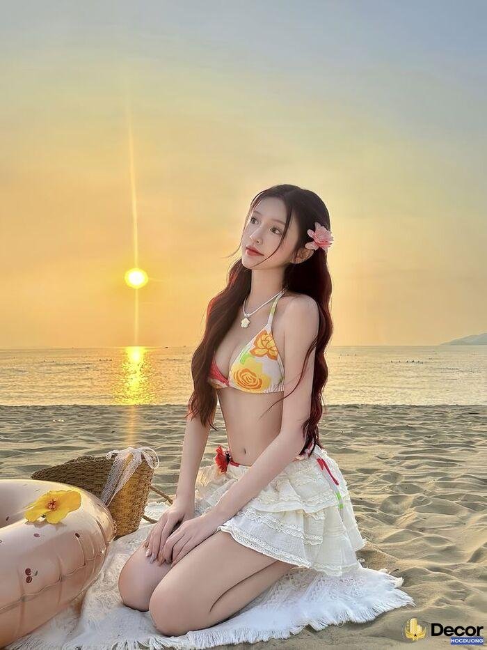 Hình gái xinh makeup trong veo