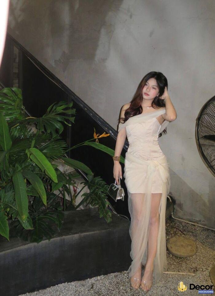 ảnh gái xinh mặc váy lưới chụp ảnh fashion