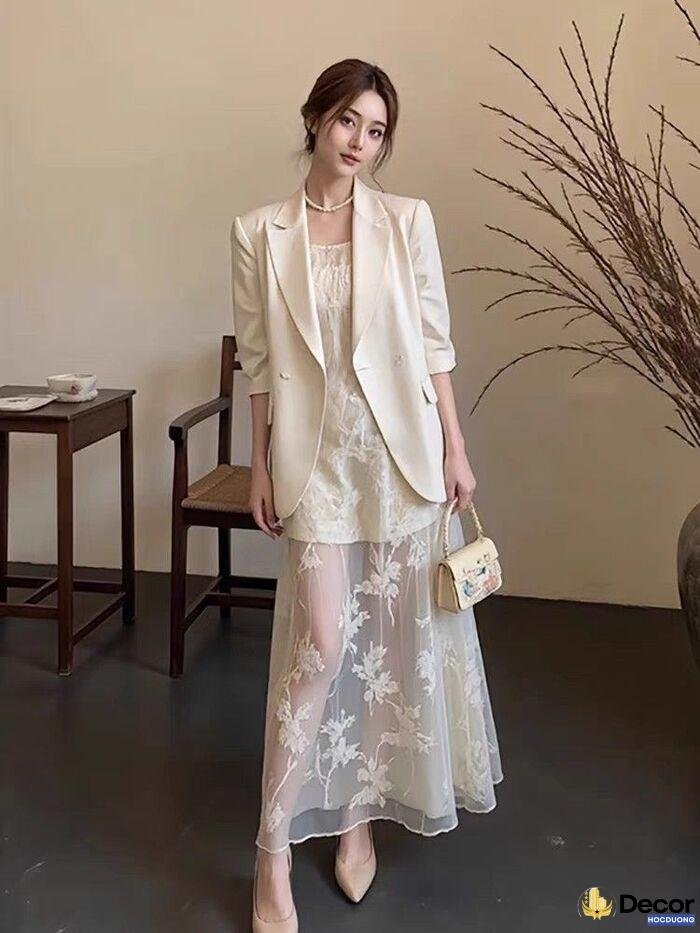 ảnh gái xinh mặc váy lưới outfit nổi bật