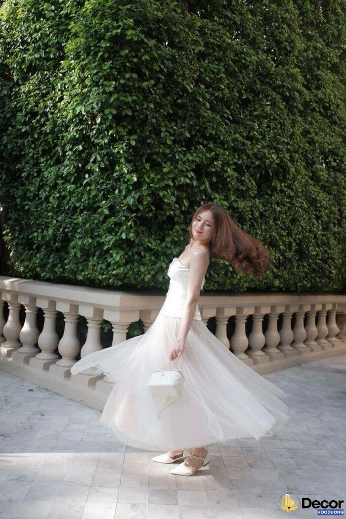 ảnh gái xinh mặc váy lưới phong cách ulzzang