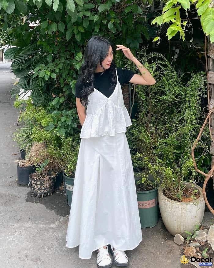 ảnh gái xinh mặc váy lưới thời thượng