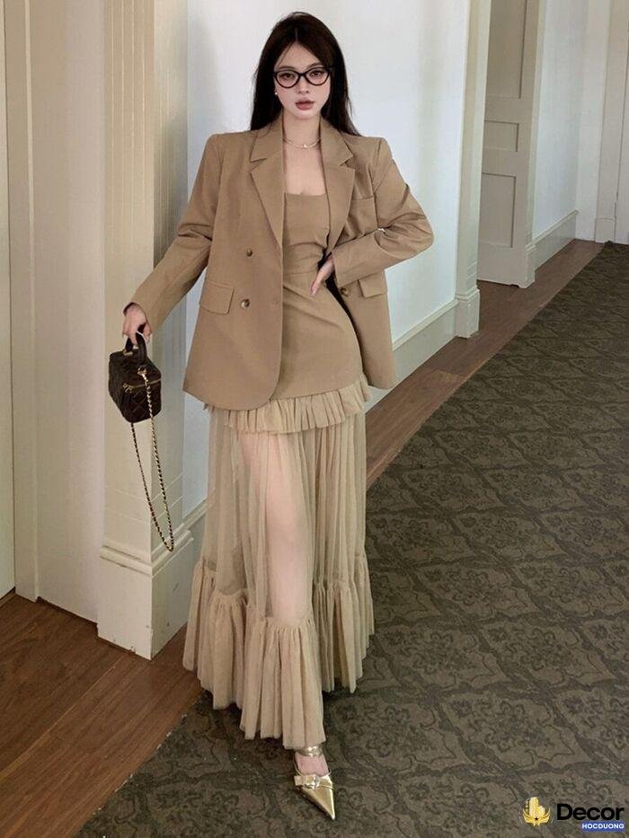 ảnh gái xinh mặc váy lưới thời trang sexy tinh tế