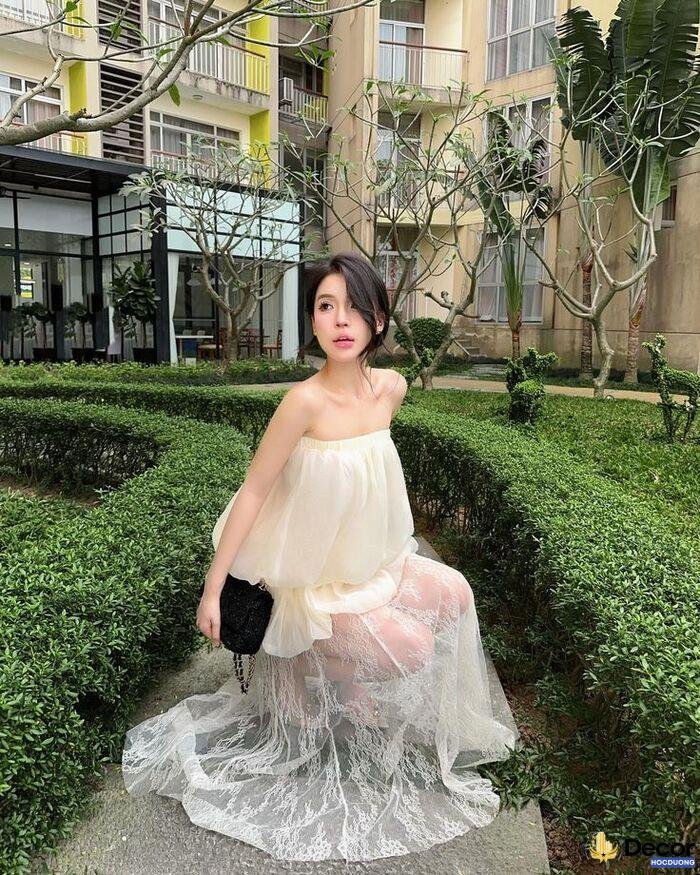 ảnh gái xinh mặc váy lưới