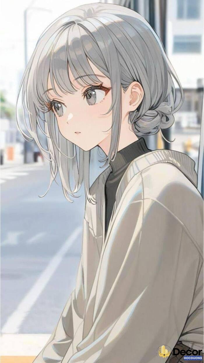 gái xinh anime nền hoa anh đào