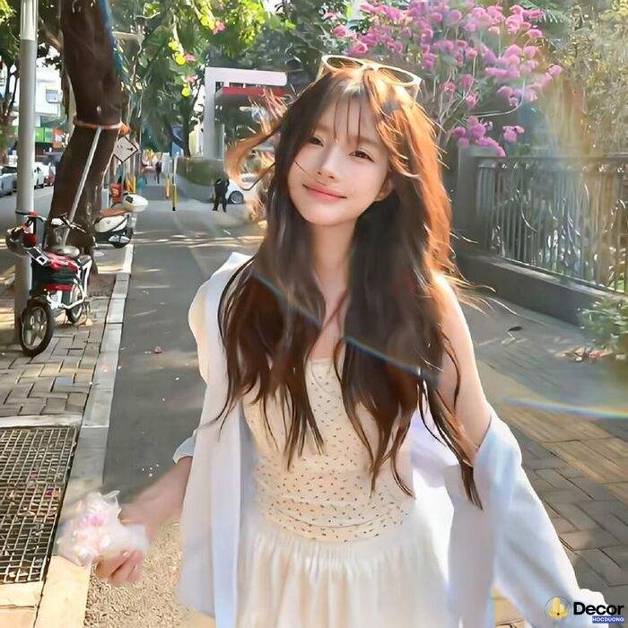 gái xinh cười ánh sáng lung linh