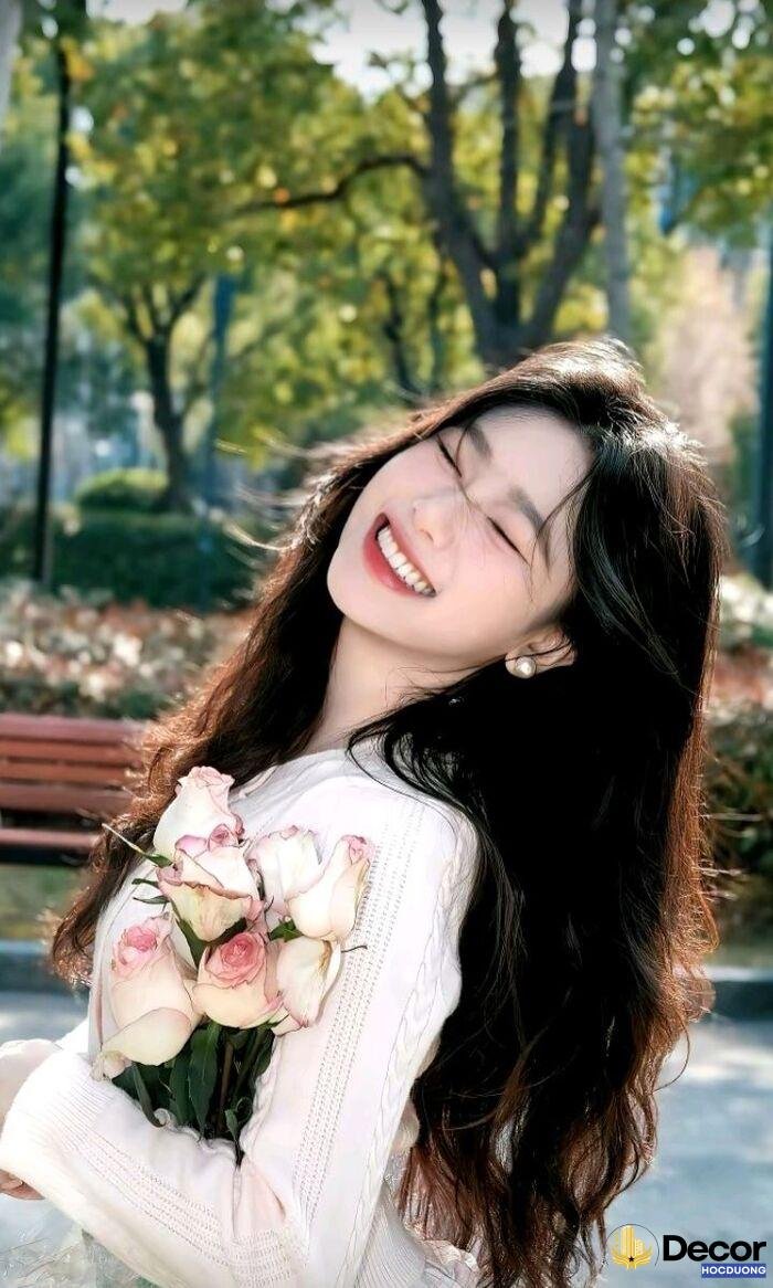 gái xinh cười phong cách nàng thơ trong trẻo