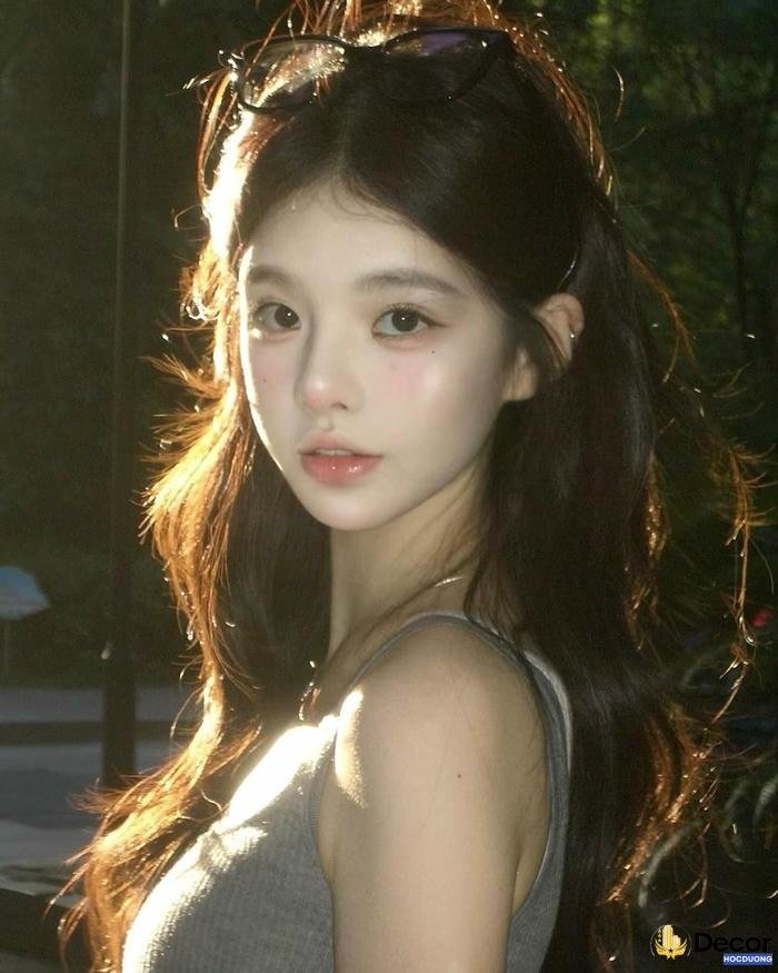 gái xinh cười tươi