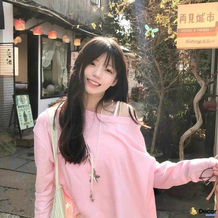 gái xinh mặc pinky dễ thương