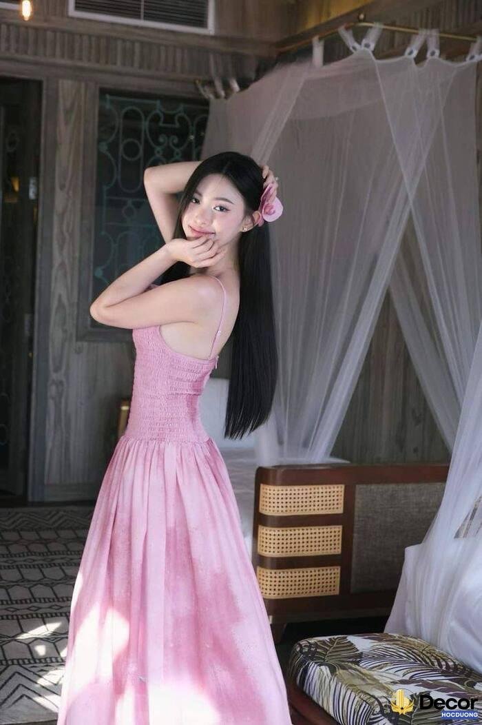 gái xinh mặc pinky phong cách trẻ trung