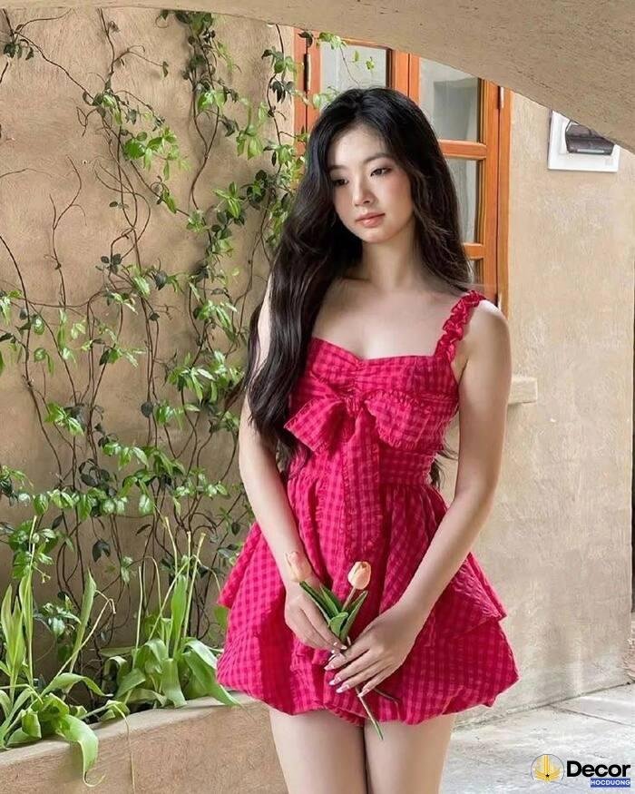 gái xinh mặc pinky style bánh bèo