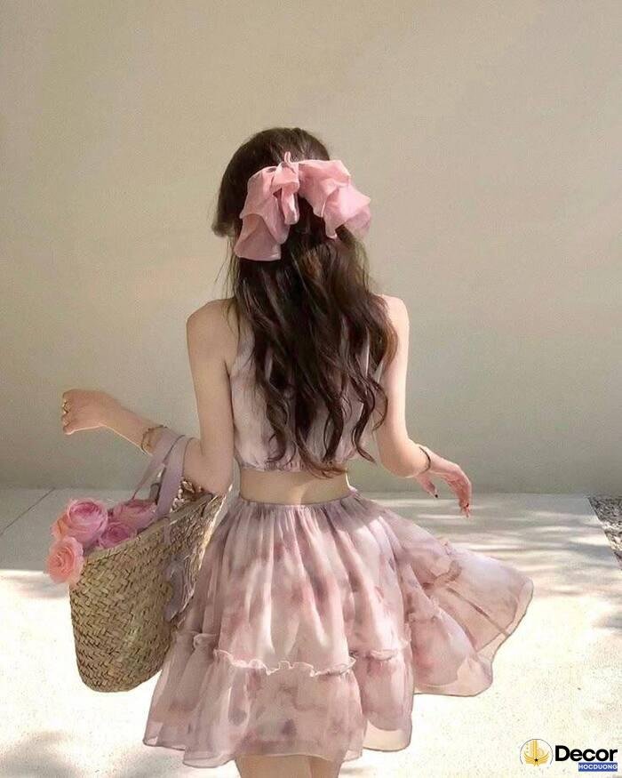 gái xinh mặc pinky style tiểu thư