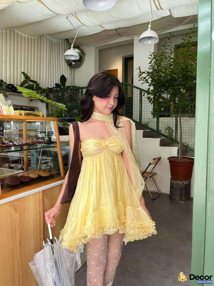 gái xinh mặc váy ngắn phong cách hàn quốc