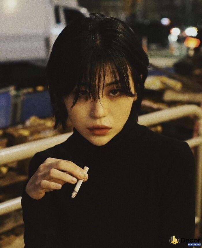 gái xinh ngầu concept dark girl