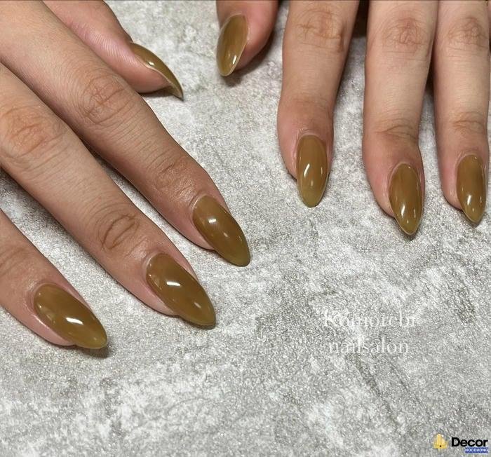 nail màu nâu đẹp