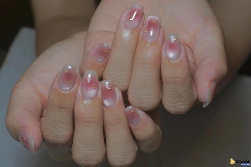 nail màu thạch hồng đẹp mắt