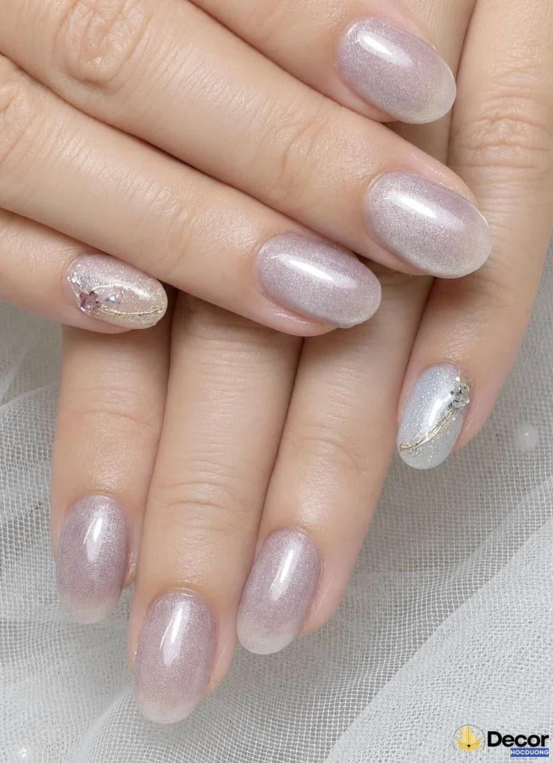 nail màu tím đẹp