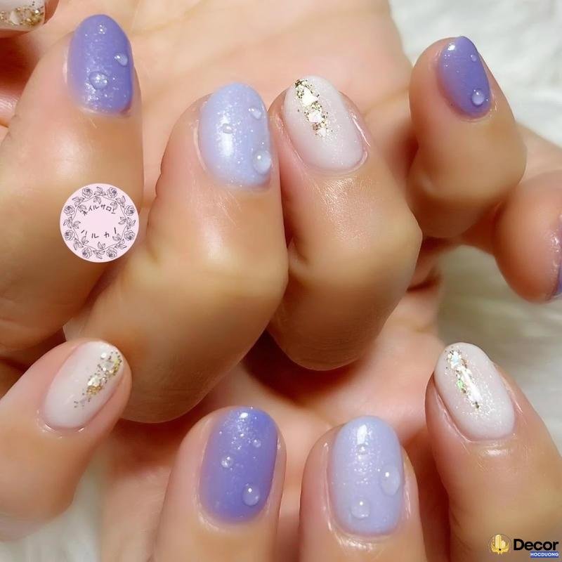 nail màu tím thanh lịch