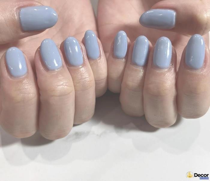 nail màu xanh đẹp mắt