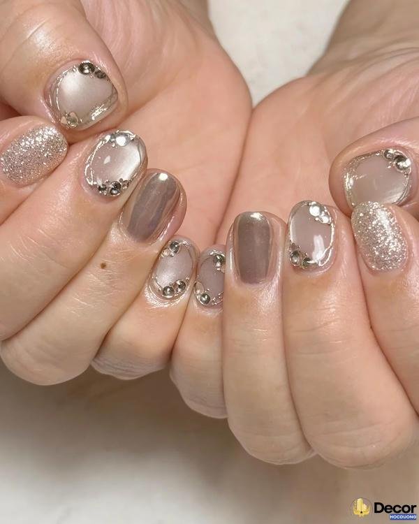 nail móng ngắn dễ thương