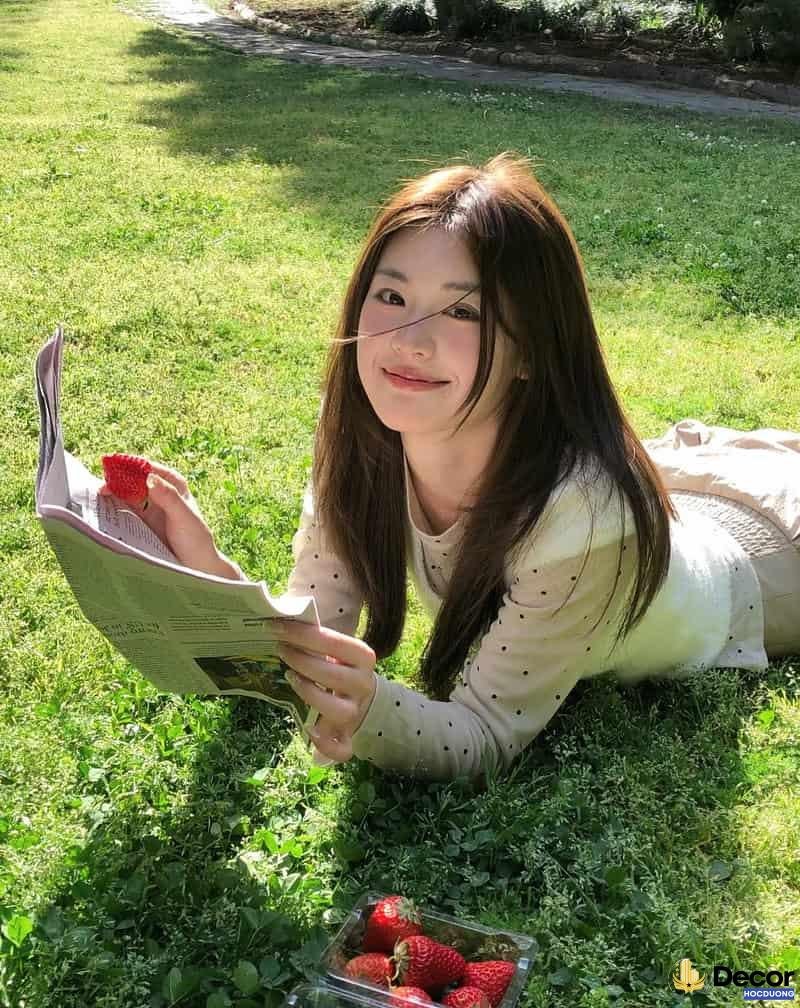 ảnh gái cute chụp trong studio