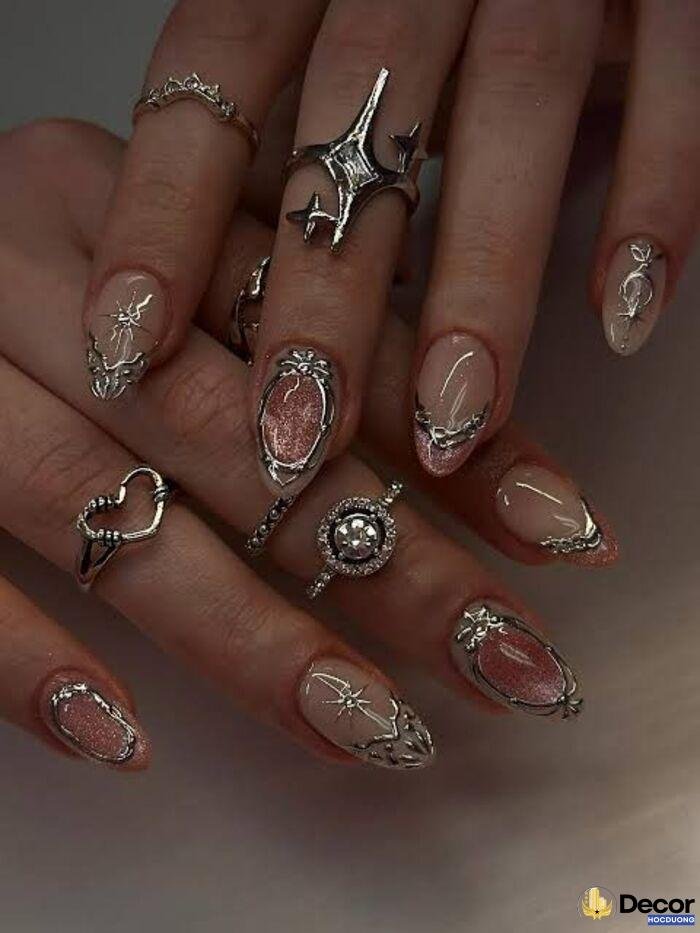 ảnh nail móng tay bắt trendding ngầu