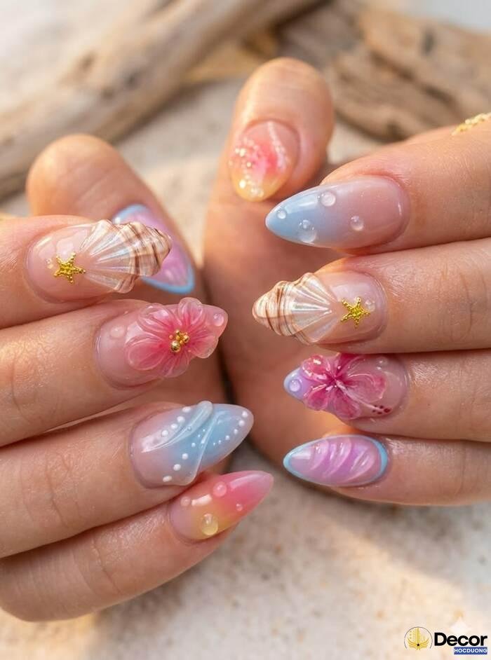ảnh nail mùa hè siêu xinh