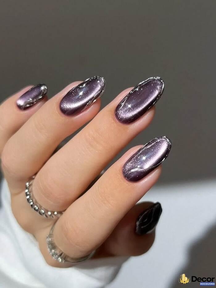 ảnh nail nhũ trendding cute