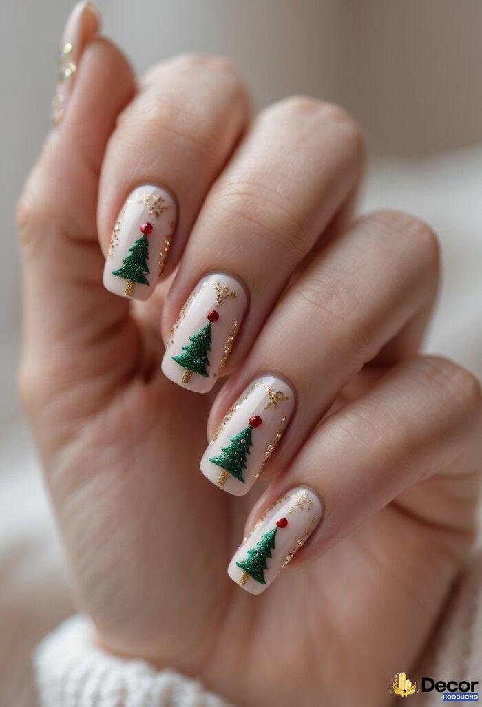 ảnh nail noel dễ thương xinh