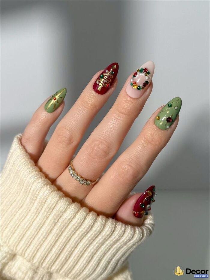 ảnh nail noel dễ thương