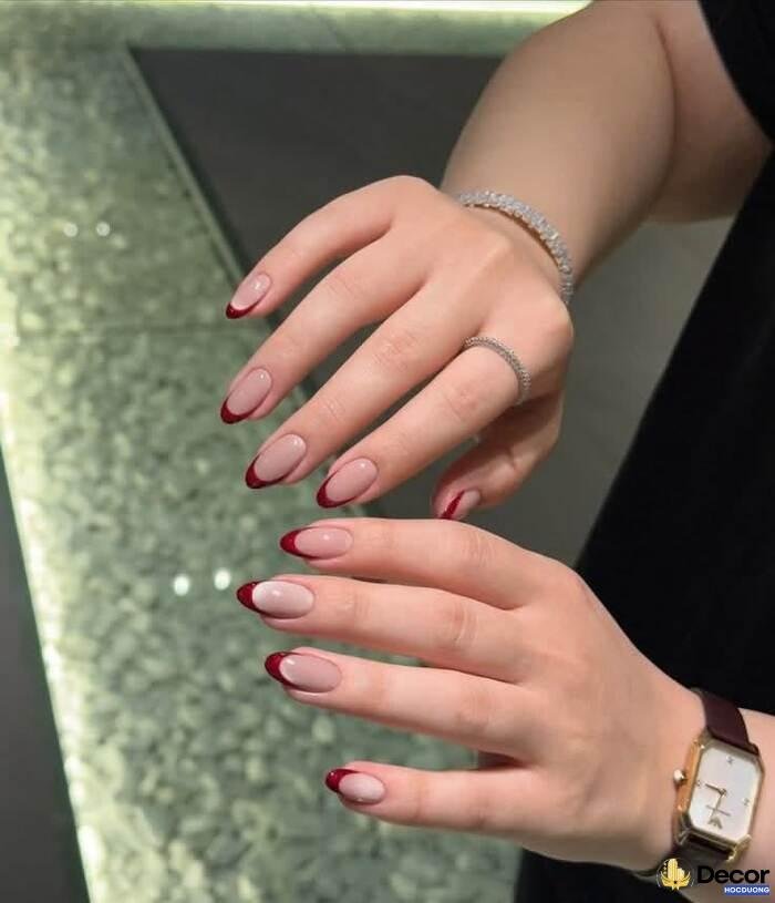 ảnh nail sơn đầu móng slay đẹp