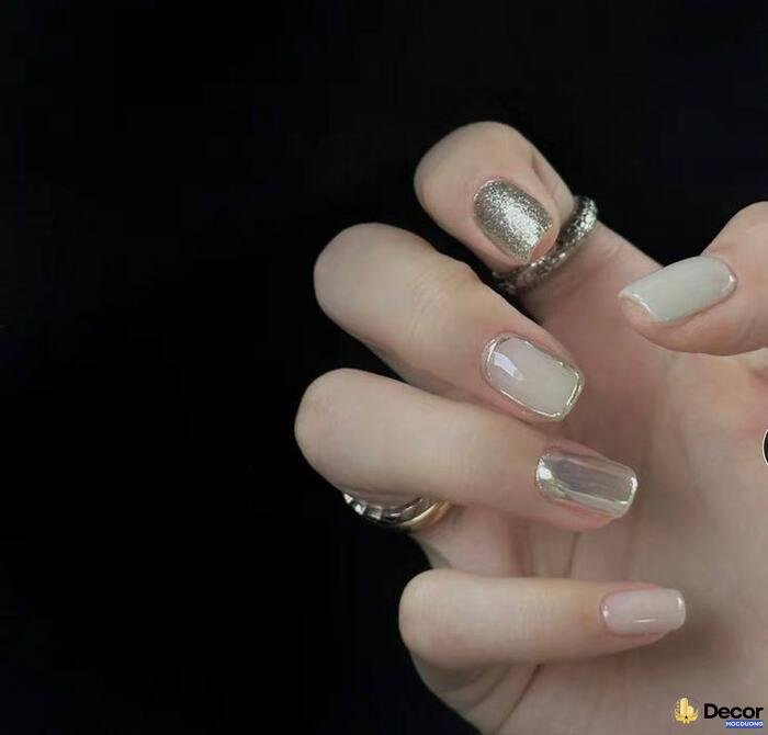 ảnh nail tráng gương basic nhất
