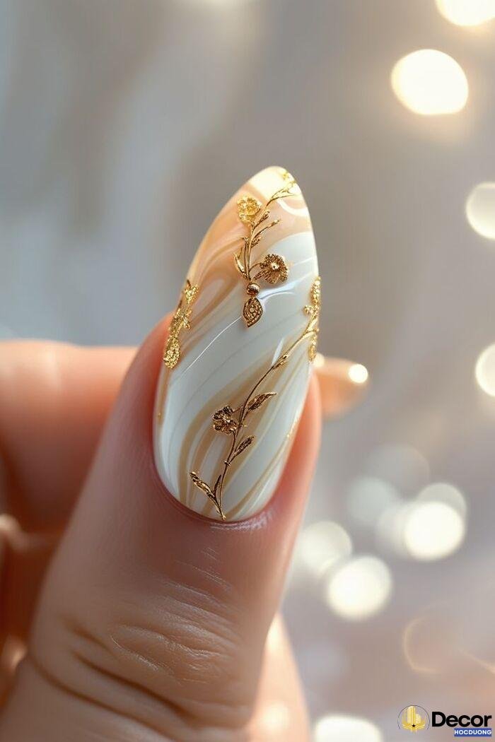 ảnh nail vân đá siêu chất