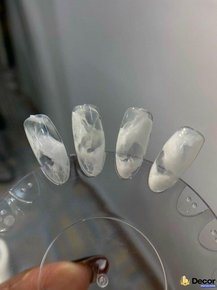 ảnh nail vân đá xinh