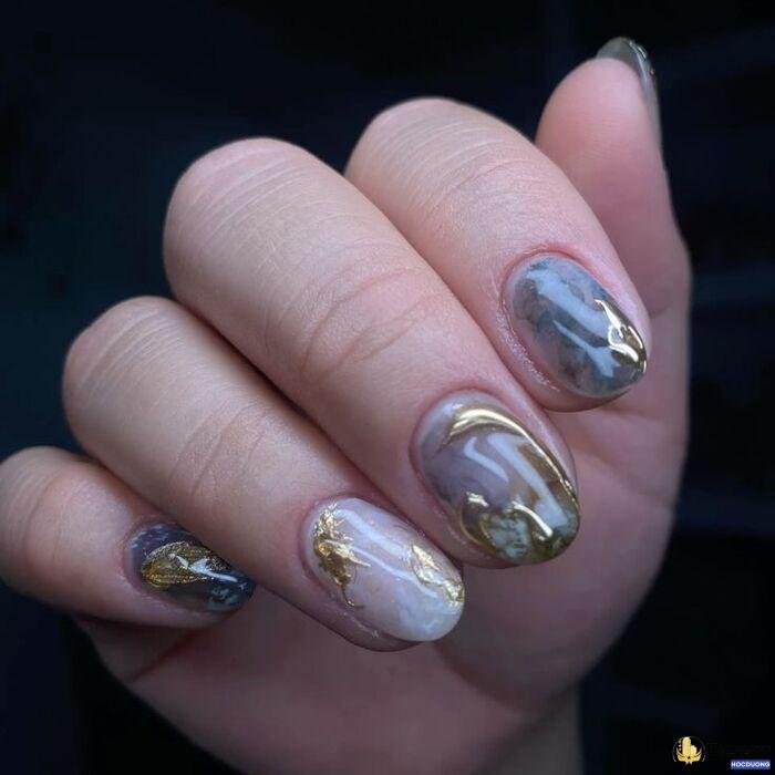 ảnh nail xà cừ chất