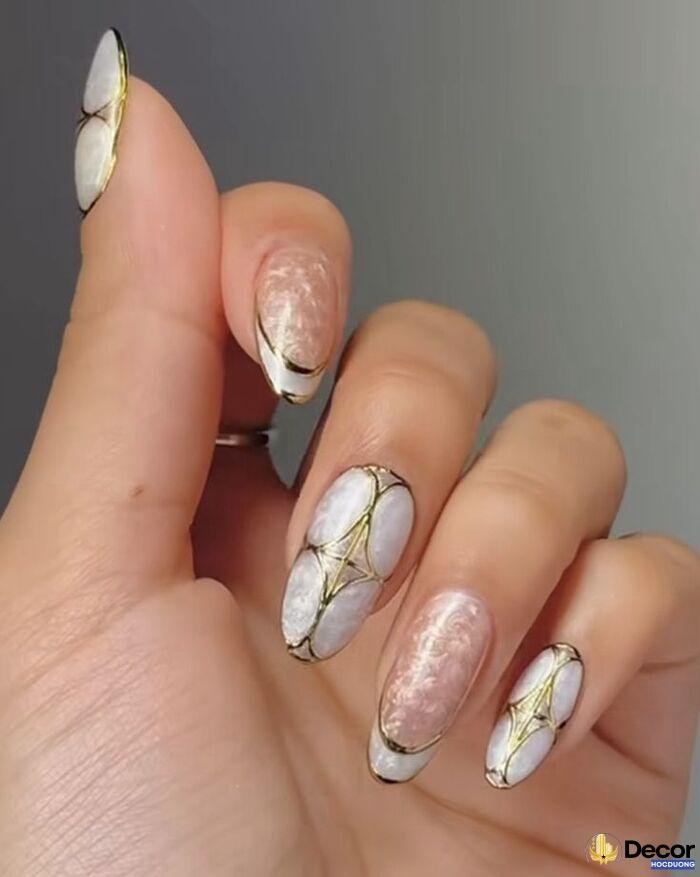 ảnh nail xà cừ cực xinh