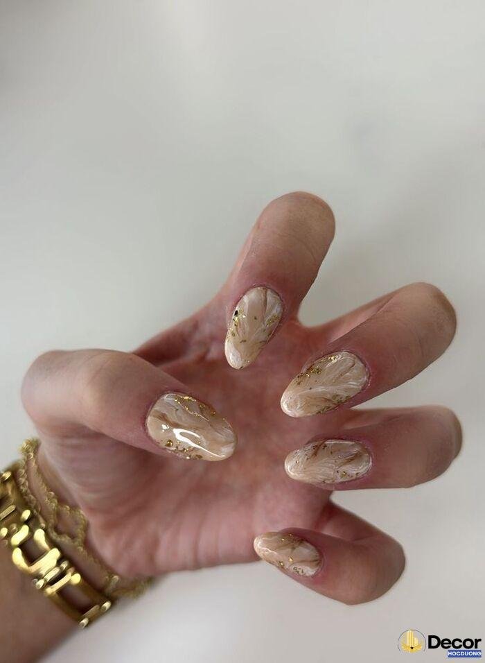 ảnh nail xà cừ đẹp xinh