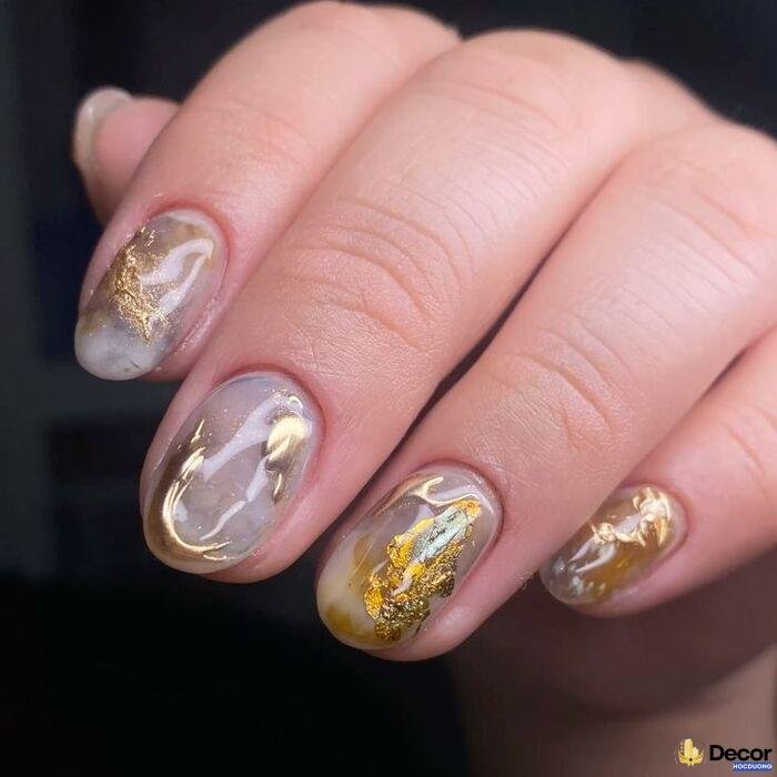 ảnh nail xà cừ xinh
