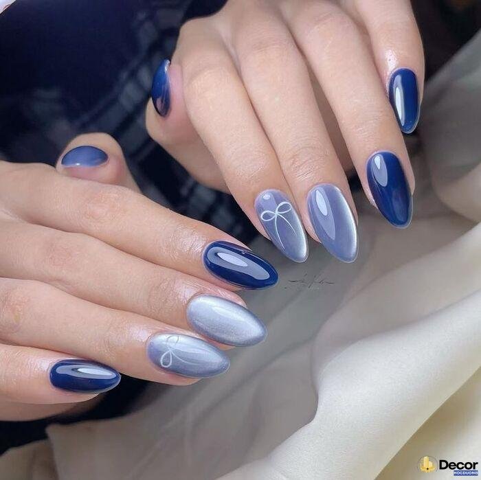 ảnh nail xanh siêu ngầu