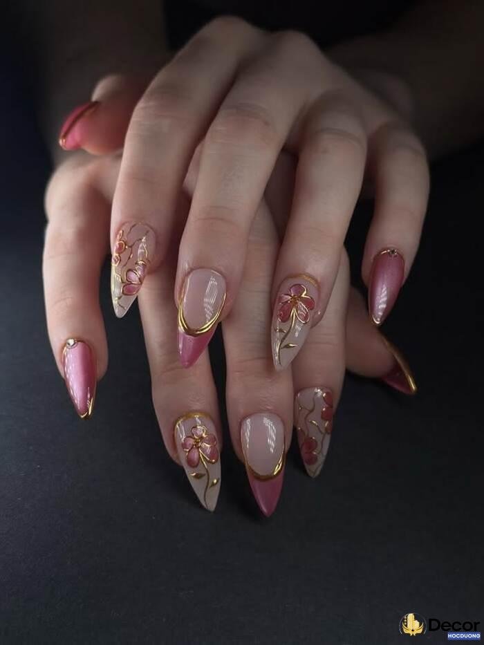 ảnh nails pink siêu chất