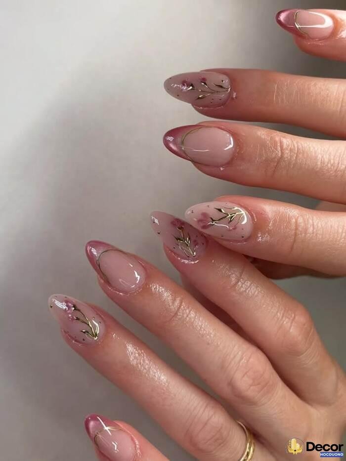 ảnh nails pink yêu