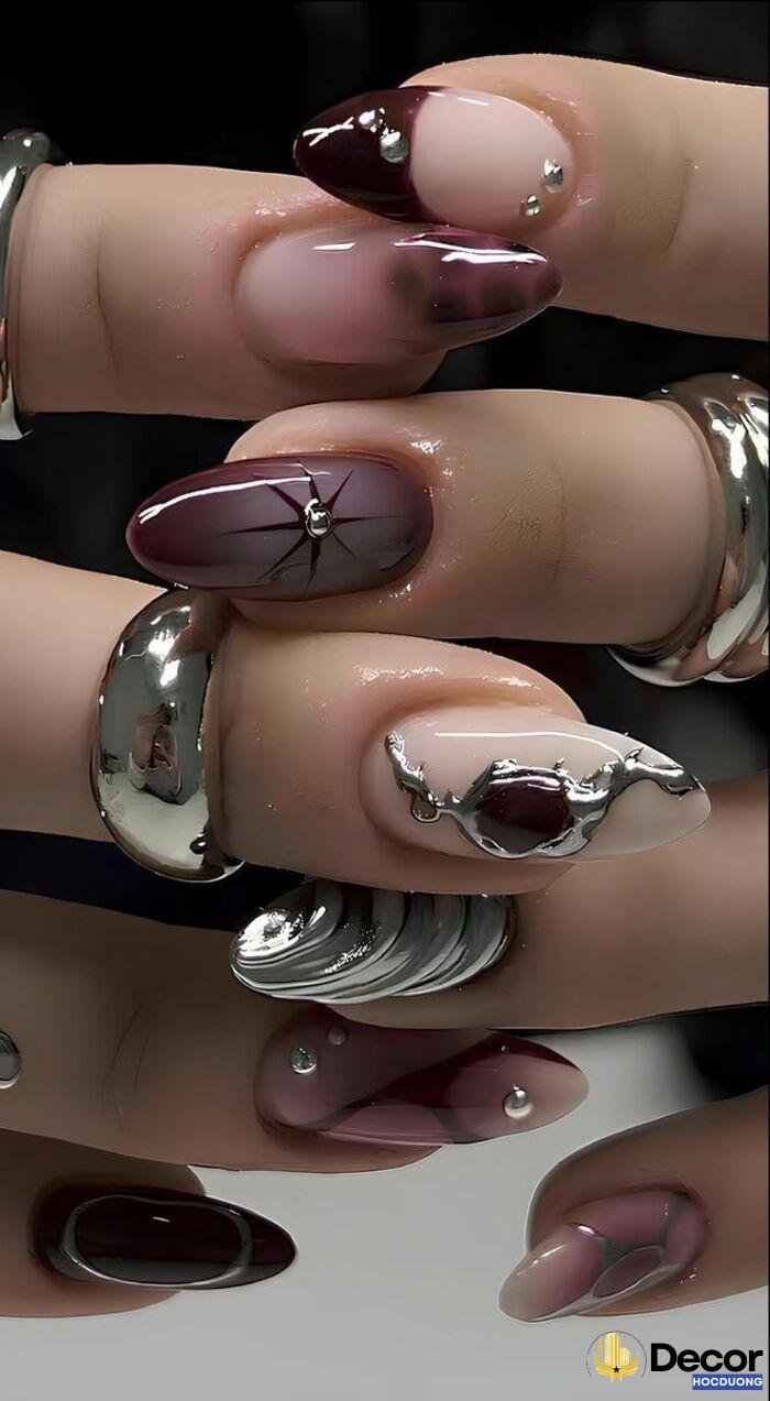 nail móng nhọn đen