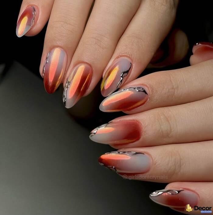 nail móng nhọn ombre