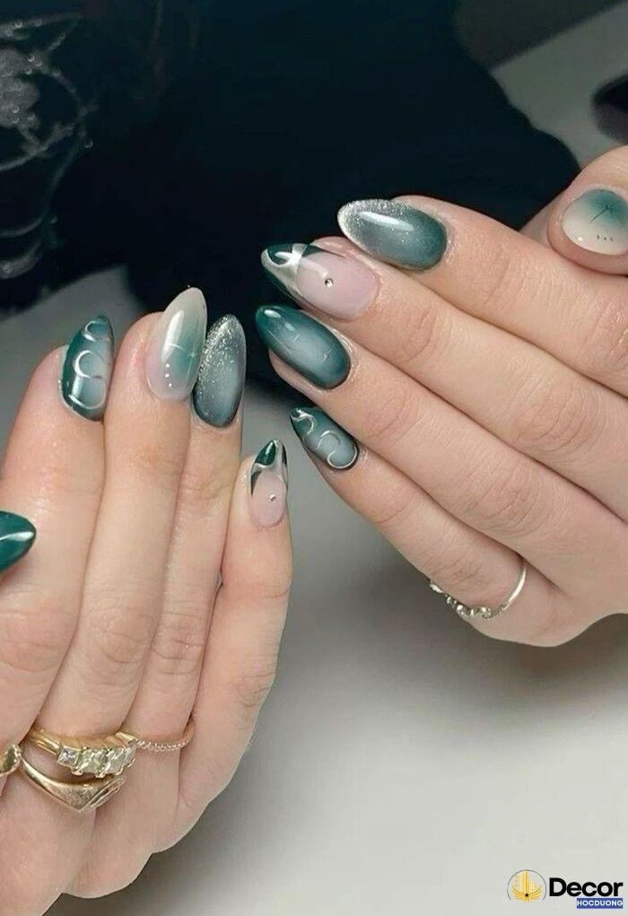 nail móng tay xanh chất