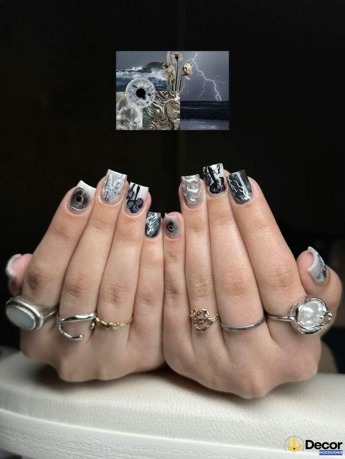 nail móng vuông cool ngầu