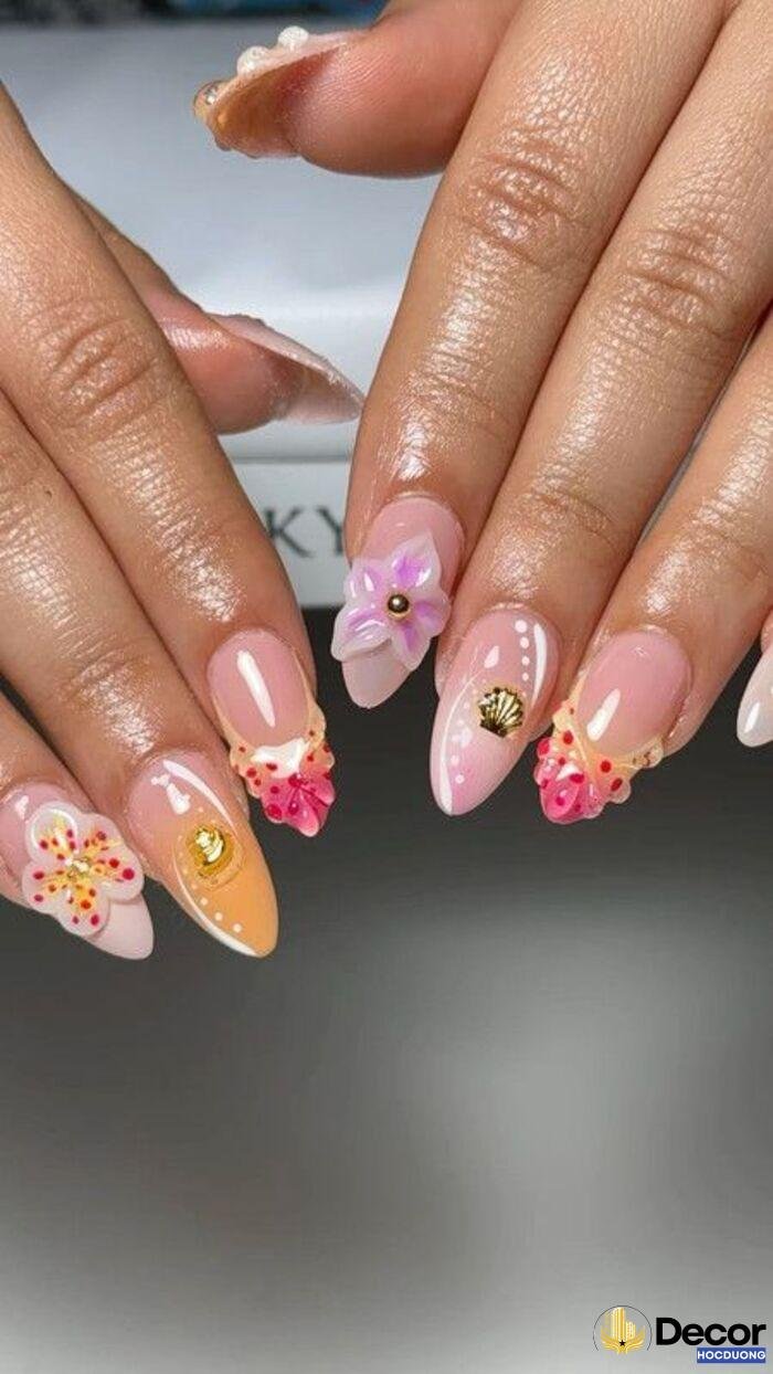nail nhiều màu color chất