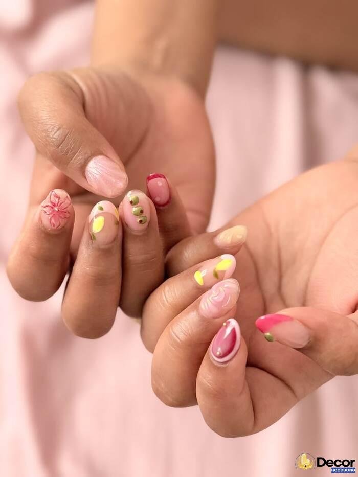nail nhiều màu color cực chất