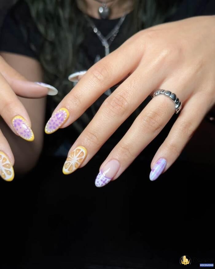 nail nhiều màu color ngầu