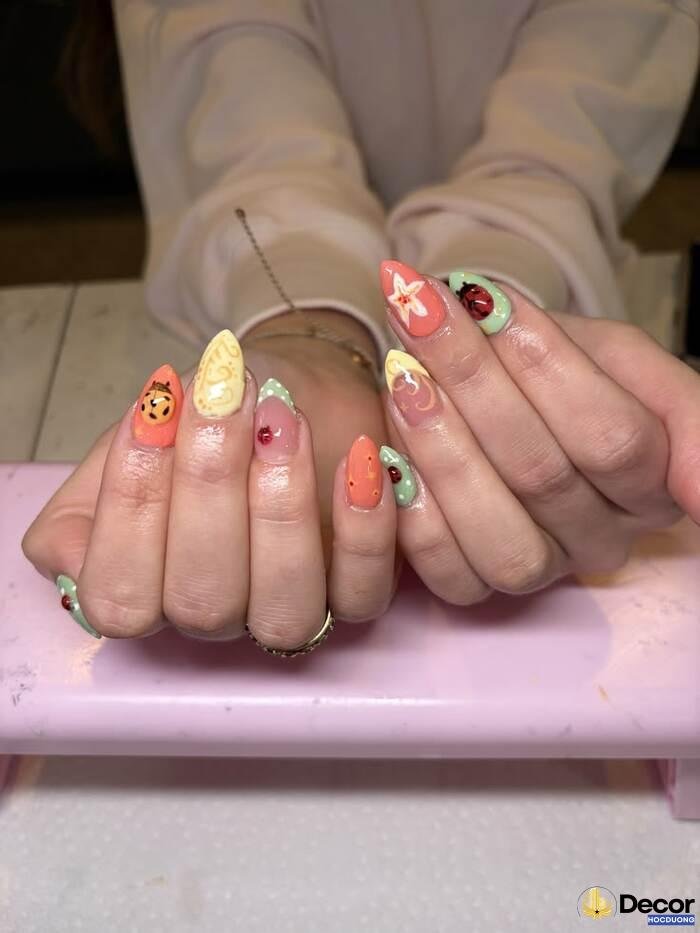 nail nhiều màu color siêu chất