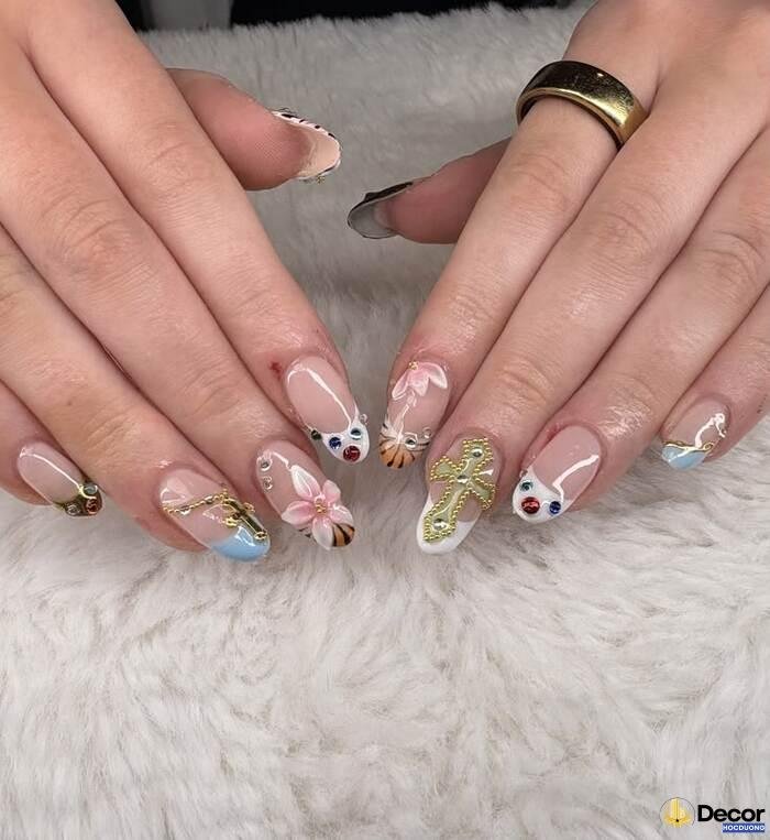 nail nhiều màu cực hot