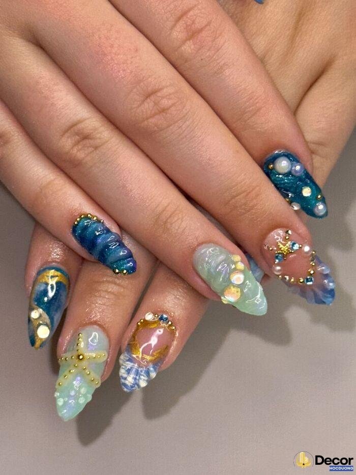 nail nhiều màu cực trend